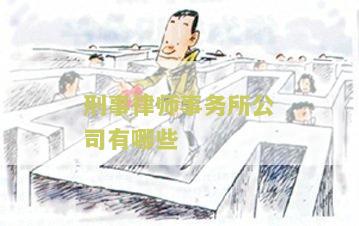 刑事律师事务所公司有哪些业务