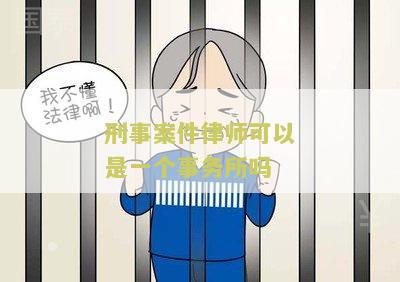 刑事案件律师可以是一个事务所吗