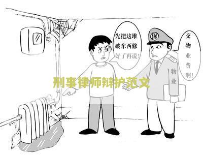 刑事律师辩护文大全