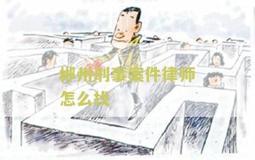 郴州刑事案件律师怎么找