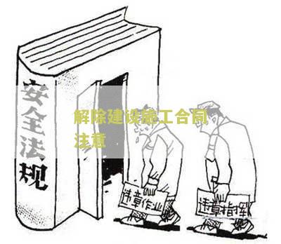 解除建设工合同注意