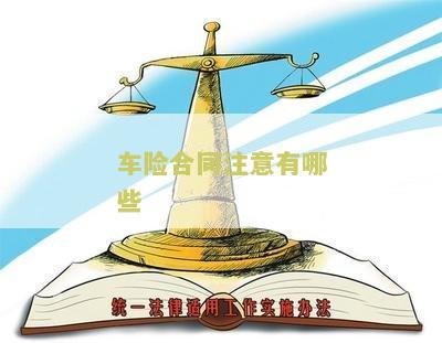 车险合同注意有哪些细节要求和内容