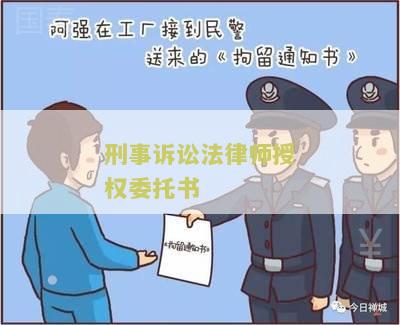 刑事诉讼法律师授权委托书本及模板