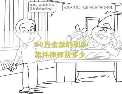 50万金额的刑事案件律师费多少？