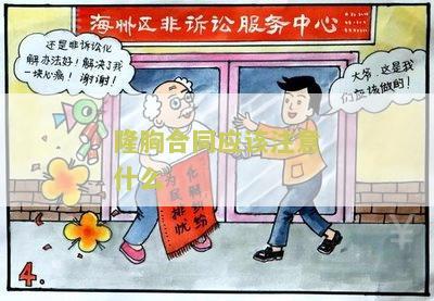 胸合同应该注意什么：签署前需了解手术风险和后遗症，注意合同条款和保密协议。