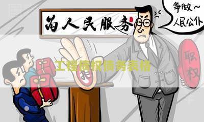 工程债权债务表格本