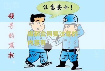 编制合同要注意的内容有