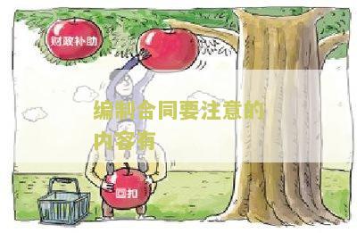 编制合同要注意的内容有 编制合同要注意的内容有