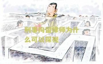 刑事拘留律师为什么可以探视嫌疑人？解释律师探视权的法律基础。