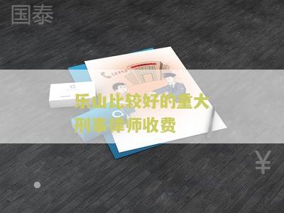 乐山比较好的重大刑事律师收费