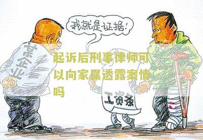起诉后刑事律师可以向家属透露案情吗，律师能给家属看起诉书吗