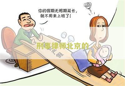 刑事律师北京的