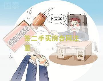 签二手买房合同注意哪些细节问题及注意事