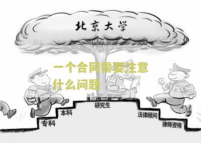 一个合同需要注意什么问题和细节