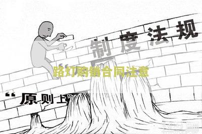路灯购销合同注意的问题及对策：建议与注意事