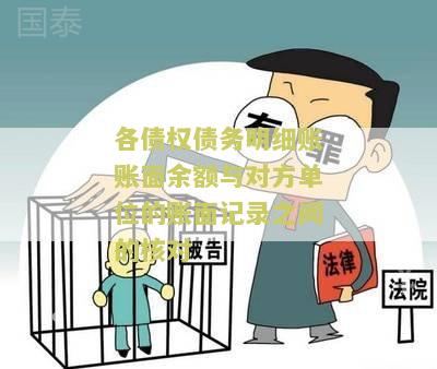 各债权债务明细账账面余额与对方单位的账面记录之间的核对