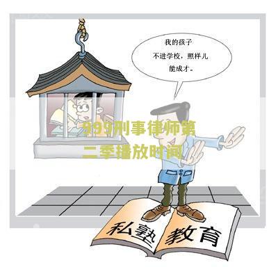999刑事律师第二播放时间