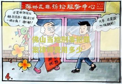 佛山当地刑事犯罪案律师费用多少？