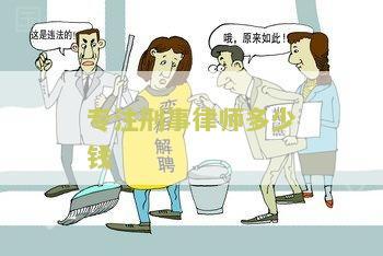 专注刑事律师多少钱一年收费