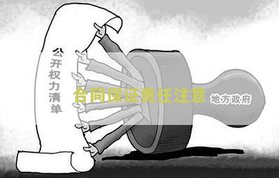 保证合同注意问题及建议