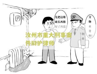 州市重大刑事案件辩护律师是谁？