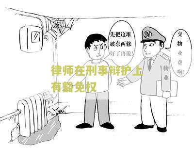 律师的刑事辩护豁免权研究及名词解释