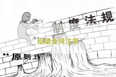 租租合同注意